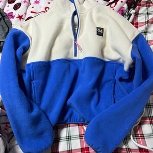 Old Navy Blue and Cream Fleece Jacket